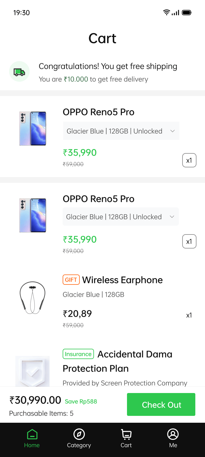 OPPOStore-Cart-Edit